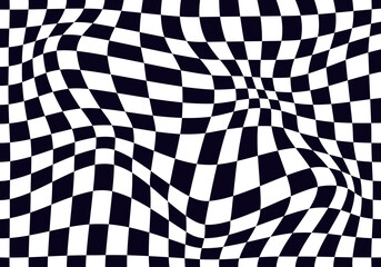Obraz premium Psychedelic checkerboard pattern