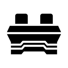 News Anchor Desk Vector Design Icon Style