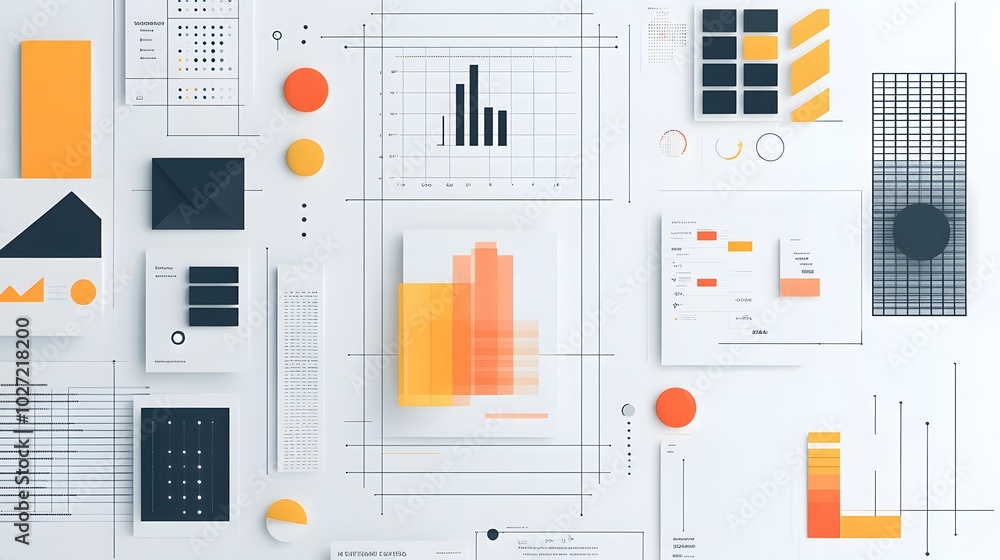 Poster grid layout structure: a structured grid layout aligning infographic elements with precision to main