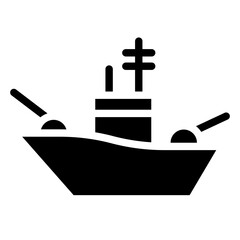 Warship Vector Design Icon Style © Circlon