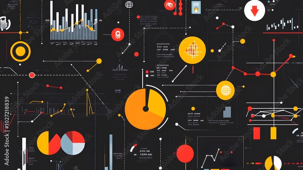 Poster data points visualization: an engaging visual representation of data points with creative use of ico