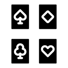 Card Suit Symbols Vector Design Icon Style