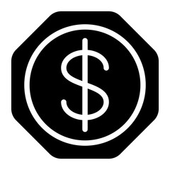 Dollar Sign Badge Vector Design Icon Style