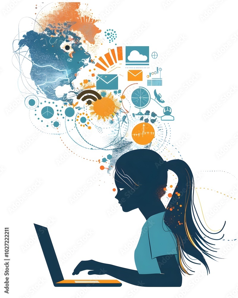 Poster student exploring language and culture through virtual exchange program