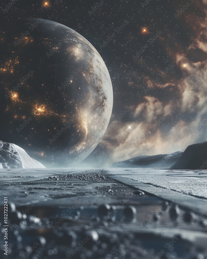 Poster boundless cosmic classroom exploring the infinite wonders of space through virtual learning