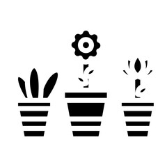 Indoor Herb Garden Vector Design Icon Style