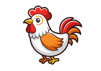 rooster isolated on white background