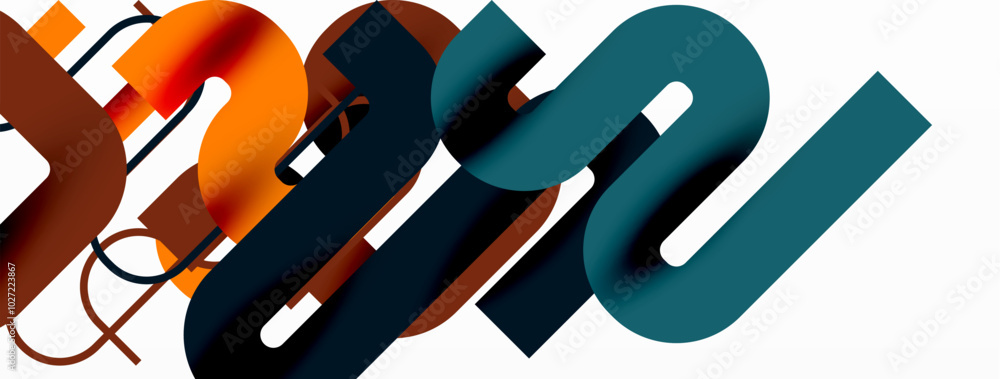 Poster wave lines minimal abstract background