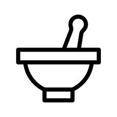 Mortal Pestle Icon Vector Symbol Design Illustration