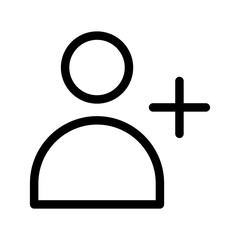 Fototapeta premium Add Contact Icon Vector Symbol Design Illustration