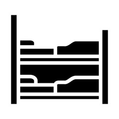 Dormitory Bed Vector Design Icon Style