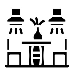 Dining Area Vector Design Icon Style