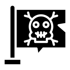 Pirate Flag Vector Design Icon Style