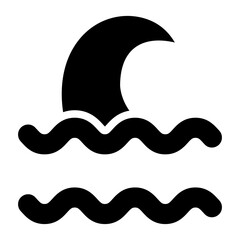 Tsunami Vector Design Icon Style