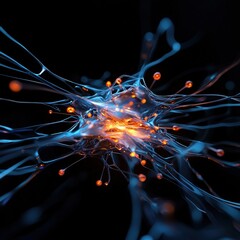 Abstract networks of light representing the flow of information in business