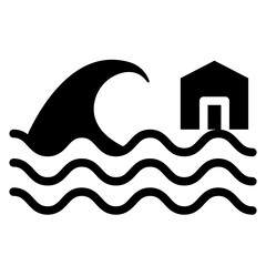 Tsunami Warning Vector Design Icon Style