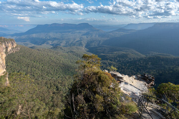 The photo was taken at Echo Point Lookout in Blue Mountain, Australia