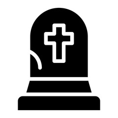 Fototapeta premium Tombstone Vector Design Icon Style