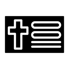 Obraz premium Obituary Vector Design Icon Style