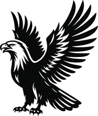 Eagle Bird silhouette vector art by illustration