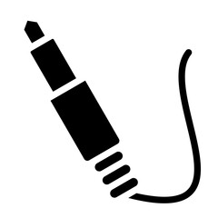 Microphone Cable Vector Design Icon Style