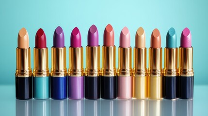 Fototapeta premium Vibrant Lipstick Collection on Display