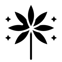 Sativa Star Vector Design Icon Style