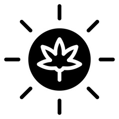 Stoned Sun Vector Design Icon Style