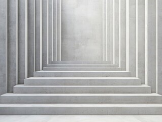 Symmetrical layered geometric platform embodying modern architectural design