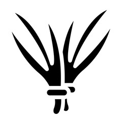 Obraz premium Chives Vector Design Icon Style