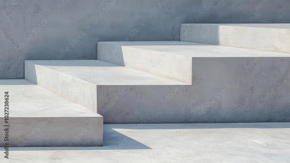 Poster geometric platform with clean lines design, symbolizing the essence of minimalist architecture