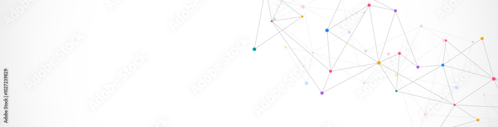 Aufkleber abstract vector background and geometric pattern with connecting the dots and lines for banner desig