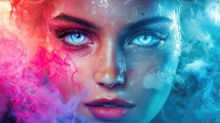 The artwork should have photo-realistic, ultra-realistic, hyper-realistic, ethereal random color Power Rage, 3d anime style vector, 3d full shot