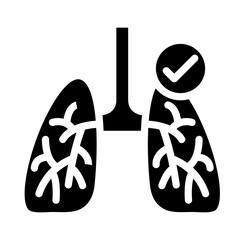 Healthy Lungs Vector Design Icon Style