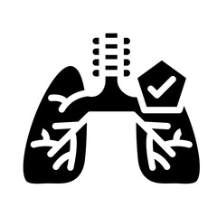 Clean Lung Vector Design Icon Style