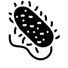 Bacteria Cell Vector Design Icon Style