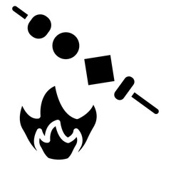 BBQ skewer Vector Design Icon Style