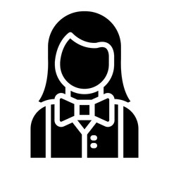 Waitress Vector Design Icon Style