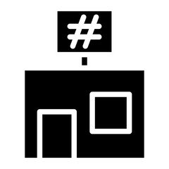 Obraz premium Hash House Sign Vector Design Icon Style