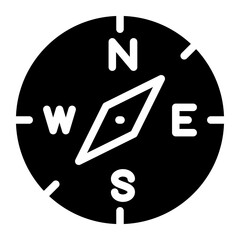 Travel Compass Vector Design Icon Style
