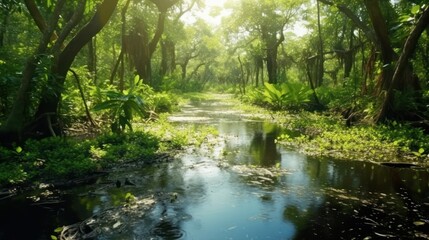 Tranquil Jungle Stream