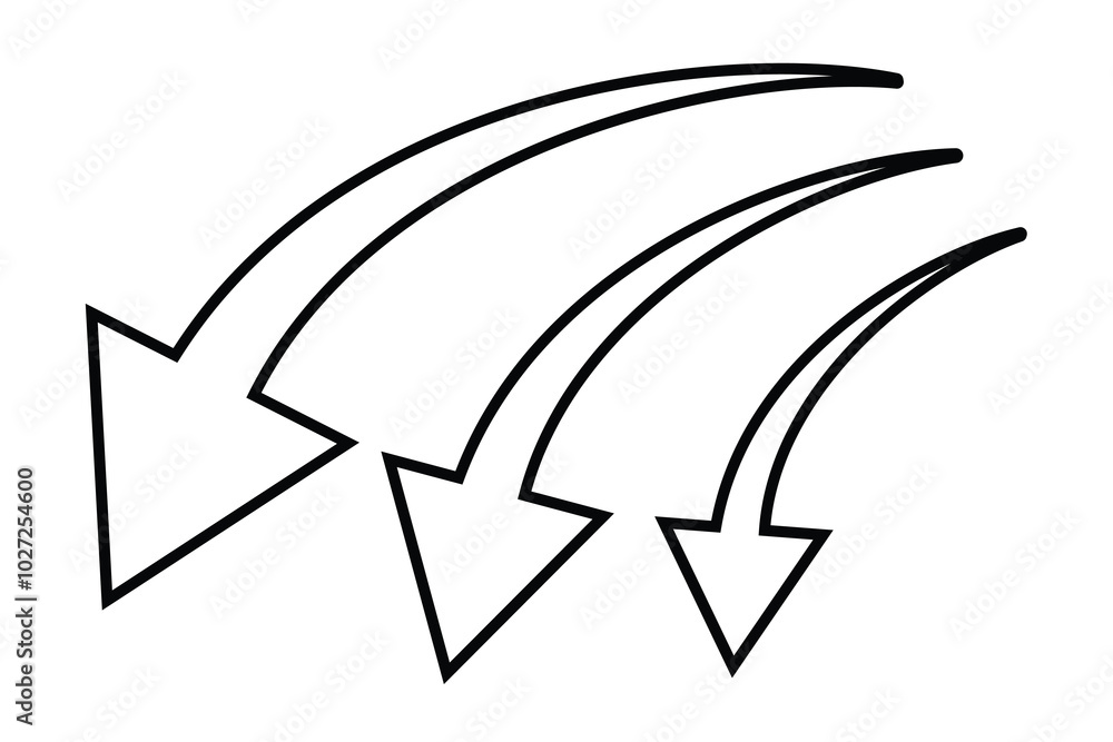Poster arrows big black set icons. arrow icon. set arrow icon. modern simple arrows. collection different a