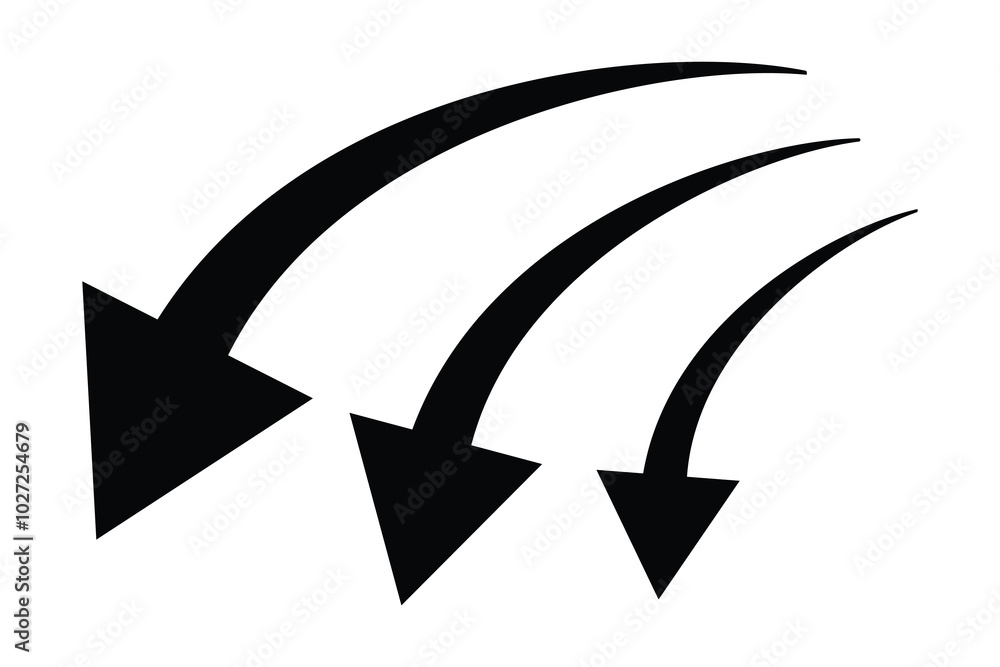 Poster arrows big black set icons. arrow icon. modern simple arrows. set arrow icon. collection different a