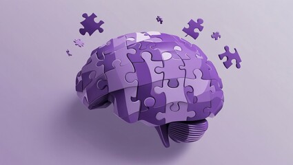 puzzle pieces of brain, alzheimers awareness concept translucent human brain comprised of interlocking puzzle pieces, alzheimer, brain, awareness, disease, concept, health
