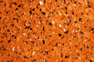 Processed collage of orange terrazzo pattern texture. Background for banner, backdrop or texture