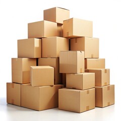 Fototapeta premium Boxes on a isolated background