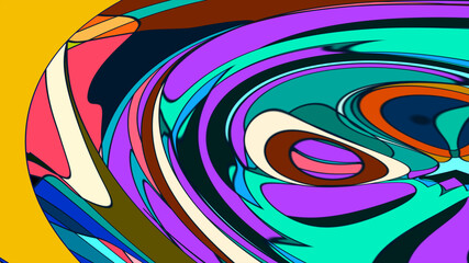 Colorful psychedelic abstract fluid background for music festival 