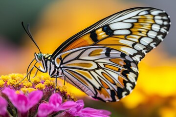 Fototapeta premium Close-up of a butterfly on a flower.