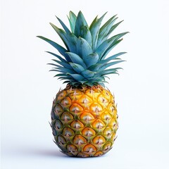 Fototapeta premium Pineapple isolated on white background. Generative AI