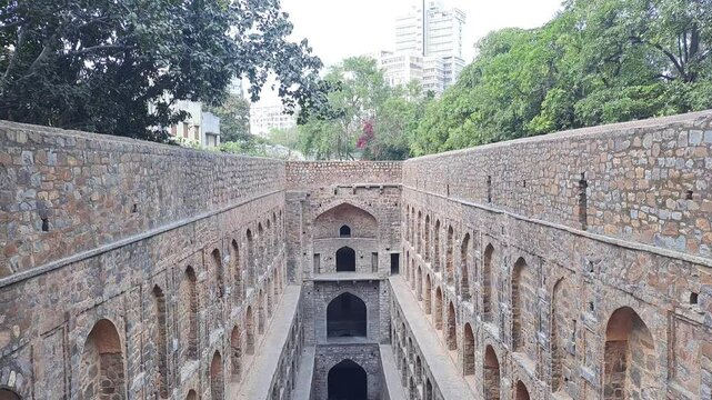 Agrasen ki baoli, a historical stepwell in New Delhi, India